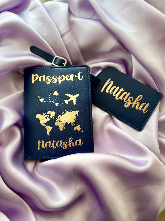 Custom Passport Cover (Navy Blue)